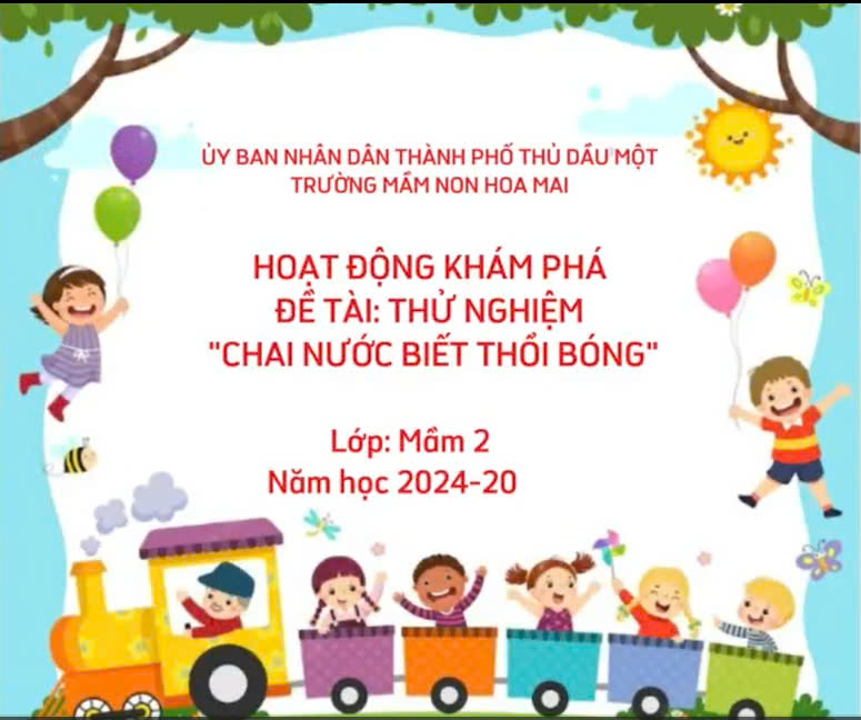 Thử nghiệm: "Chai nước biết thổi bóng"